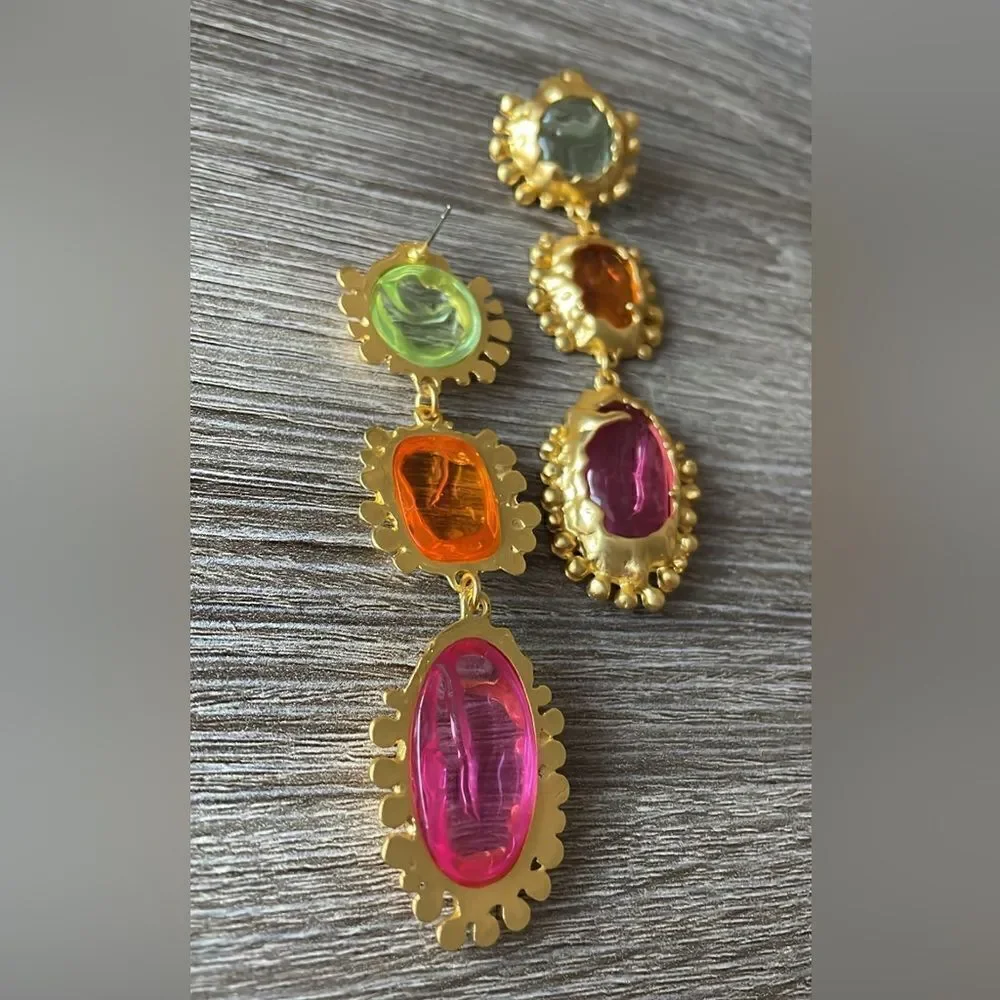 Zara drop earrings A138 - Picture 4 of 5